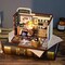 Detective Lodge Dollhouse Kit - Miniature Wizardi Roombox Kit with LED Light F07M51-82-PC2308